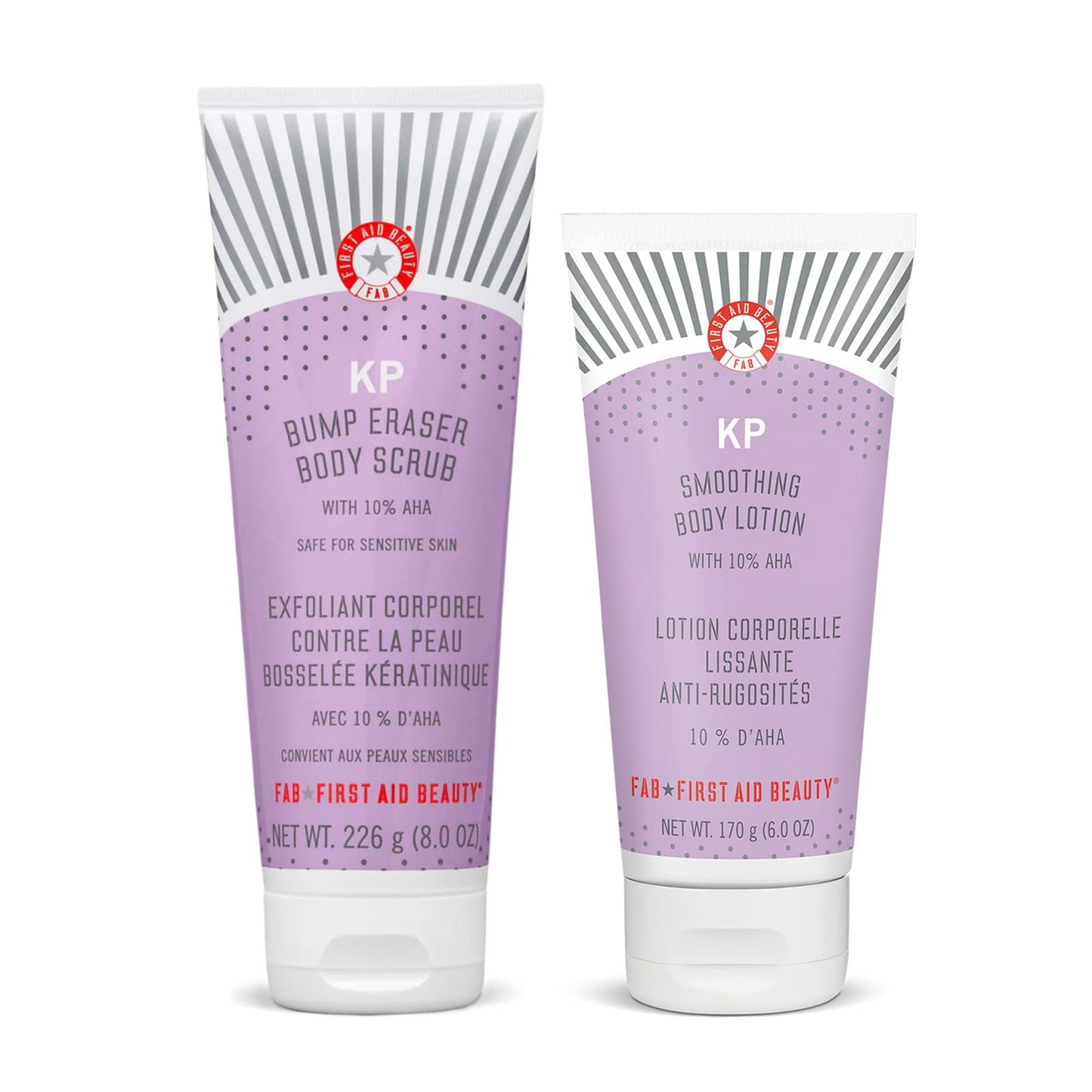 First Aid Beauty KP Bump Eraser Body Scrub with 10% AHA – Body Exfoliant for Keratosis Pilaris