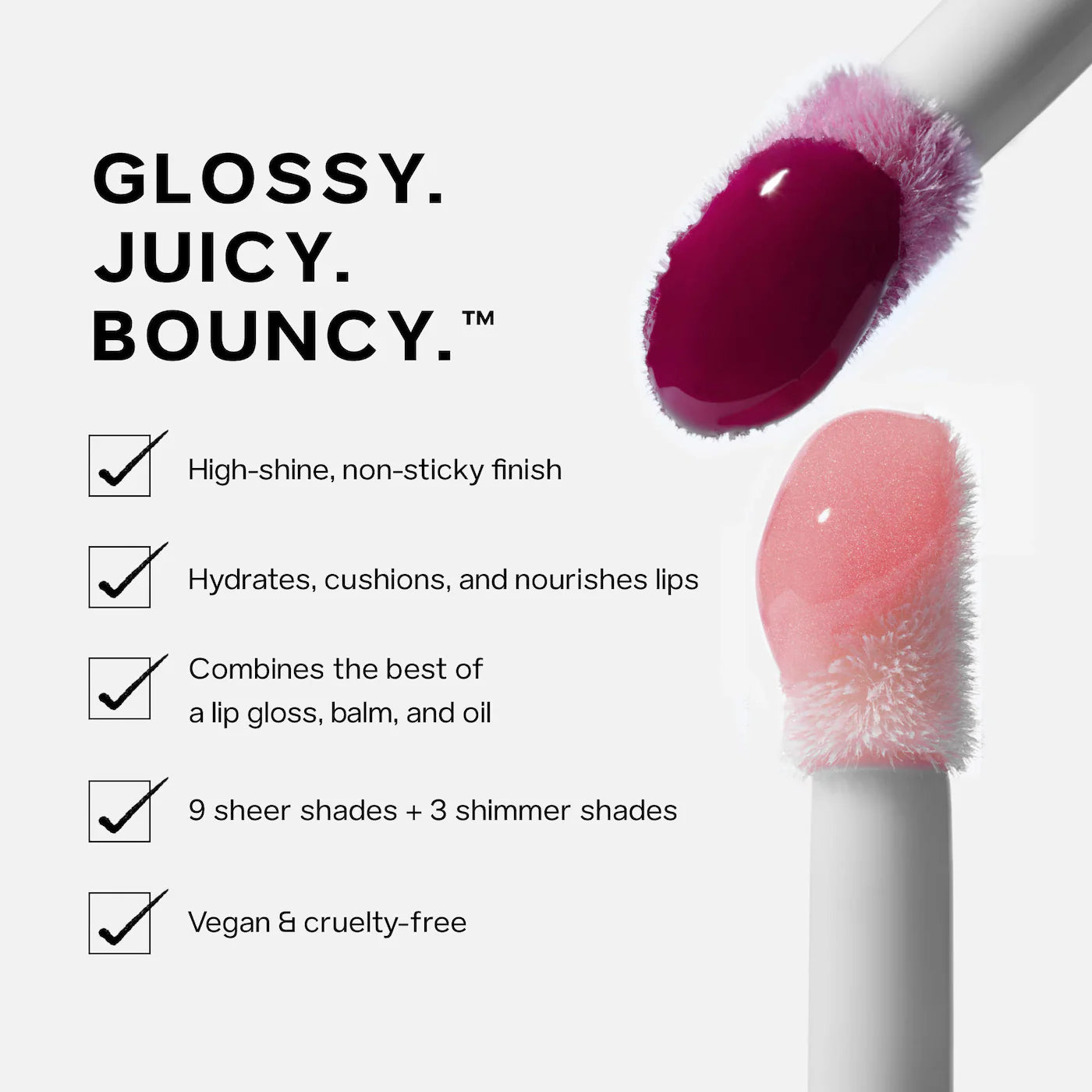 Saie Glossybounce High-Shine Hydrating Lip Gloss Oil