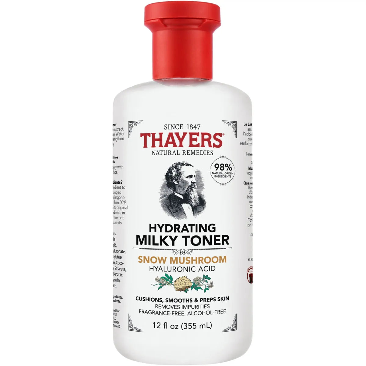 Thayers Milky Face Toner Skin Care with Snow Mushroom, Natural Gentle Facial Toner, for All Skin Types