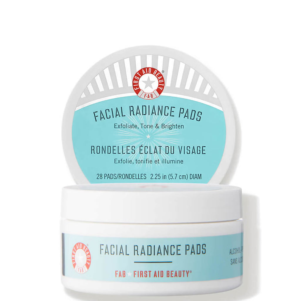 First Aid Beauty Facial Radiance Pads with Glycolic + Lactic Acids - Exfoliating Pads with AHA
