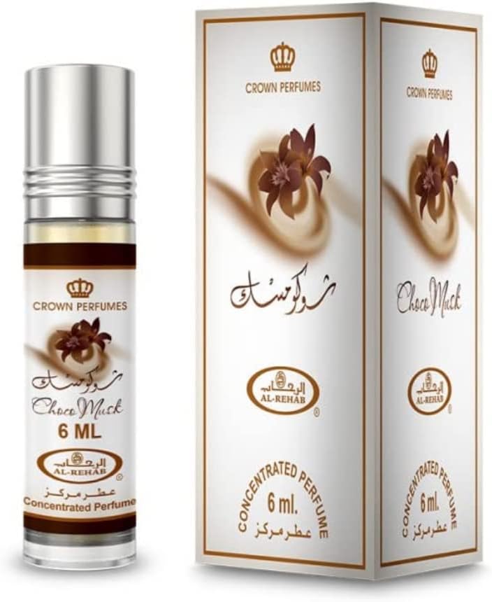Al Rehab Choco Musk Concentrated Perfume Rollerball for Unisex, 6 ml (0.2 oz)