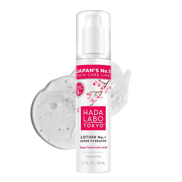Hada Labo Tokyo Lotion No.1 Super Hydrator – Moisturizing Hydrator with Super Hyaluronic Acid - Suitable for All Skin Types - Fragrance Free - 150ml