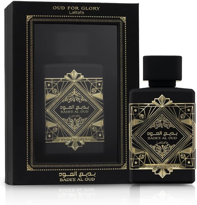 Lattafa Bade'e Al Oud for Glory for Unisex Eau de Parfum Spray, 3.4 Ounce