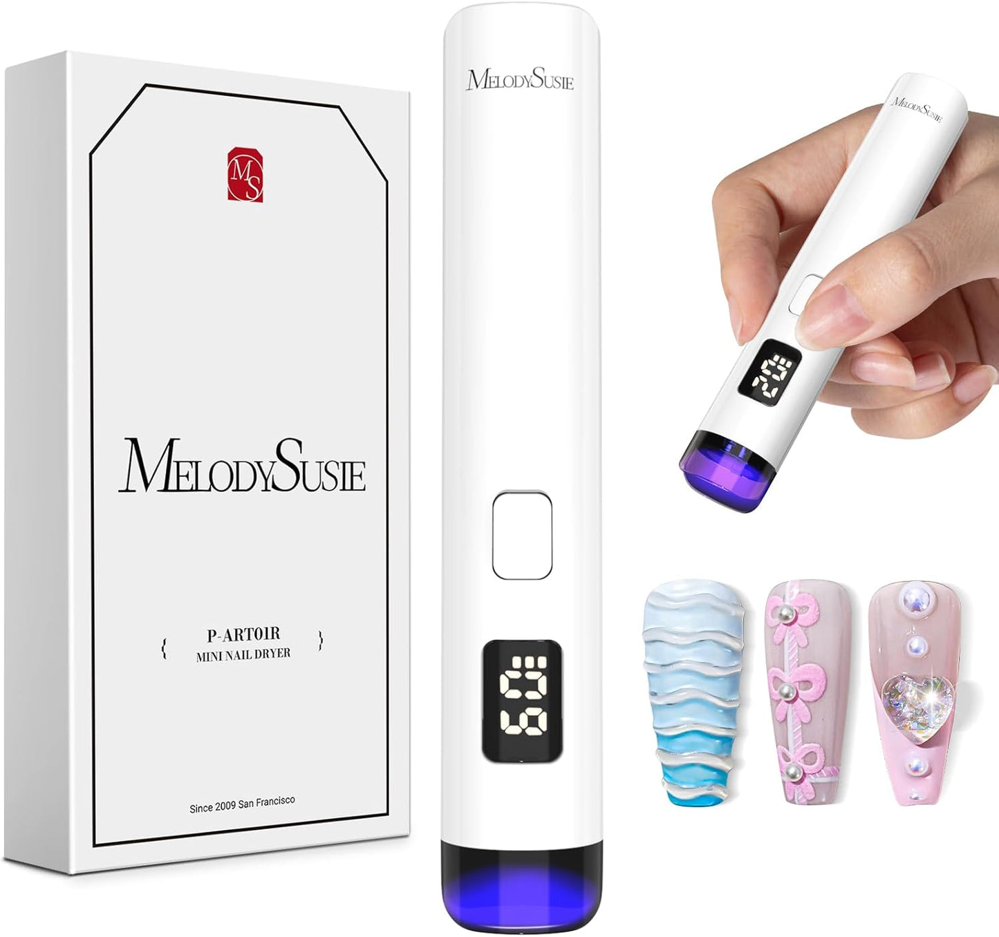Melodysusie Handheld UV Light for Gel Nails