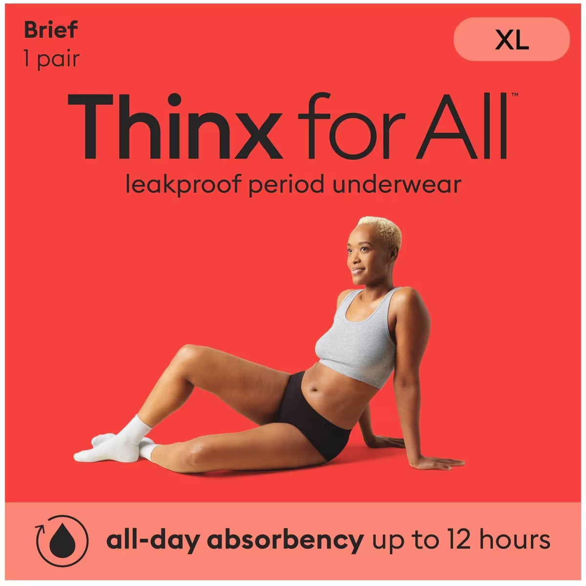 Thinx for All Women's Everyday Comfort Brief Leakproof Period Underwear