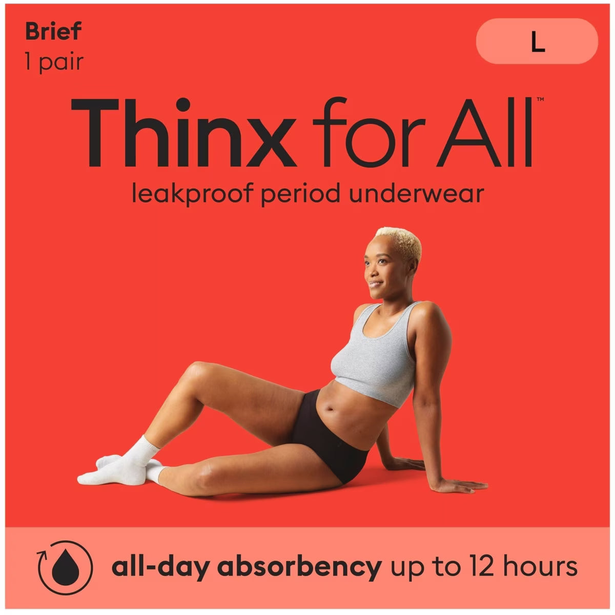 Thinx for All Women's Everyday Comfort Brief Leakproof Period Underwear