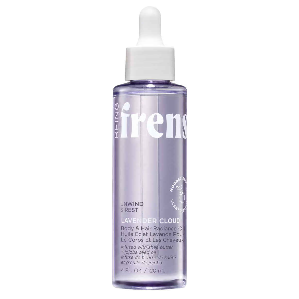 Being Frenshe Unwind & Rest, Lavender Cloud, Body & Hair Radiance Oil