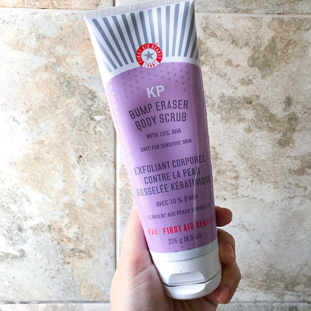 First Aid Beauty KP Bump Eraser Body Scrub with 10% AHA – Body Exfoliant for Keratosis Pilaris