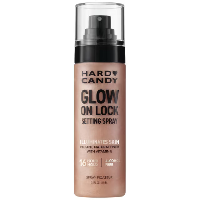 Hard Candy Glow On Lock Setting Spray, Alcohol-Free, 16 Hour Hold, Luminous Finish