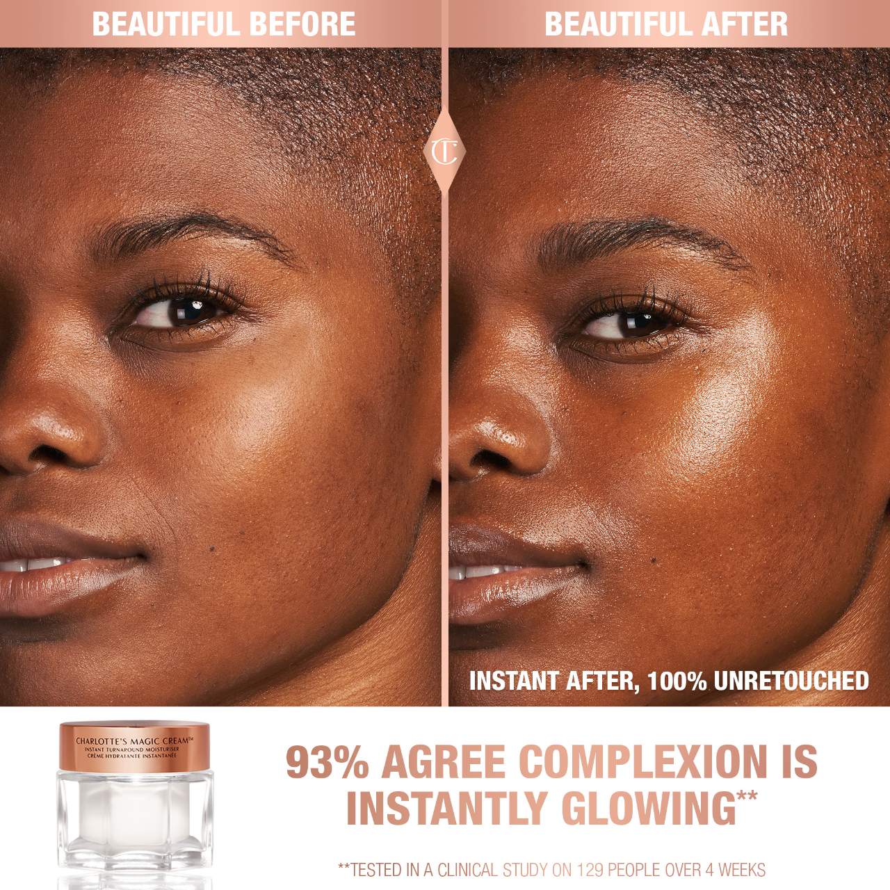 Crema hidratante antiedad Charlotte Tilbury Magic Cream con ácido hialurónico 