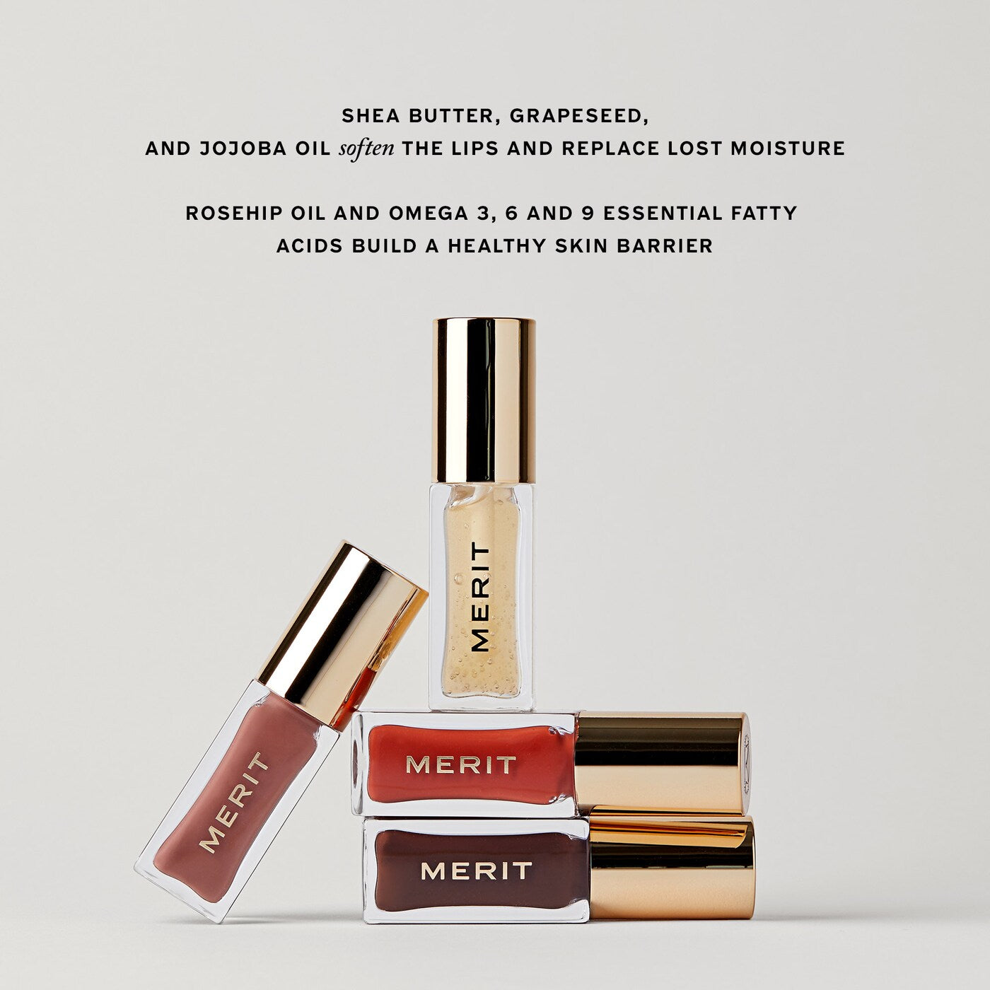 Aceite labial hidratante con color MERIT Shade Slick