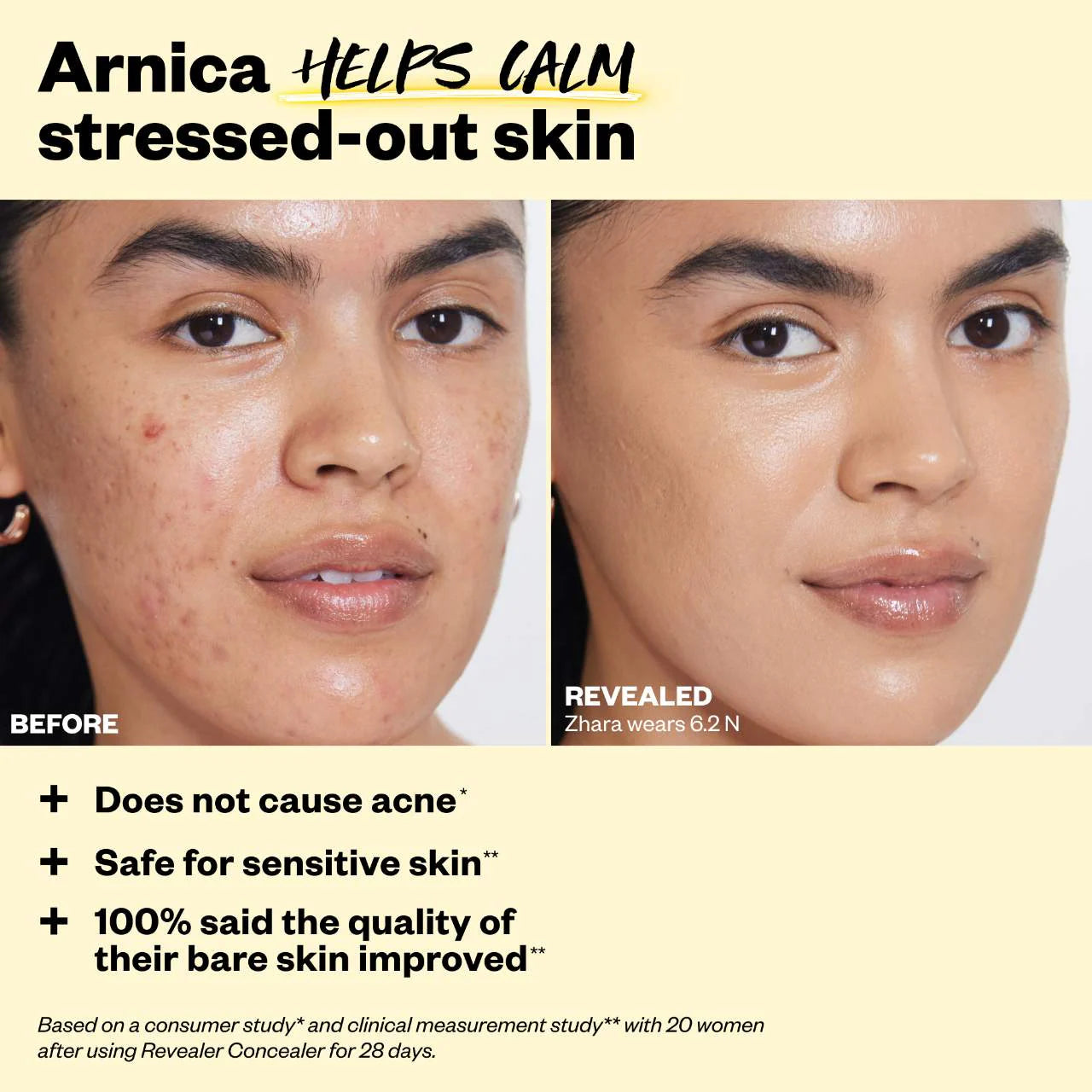 Corrector supercremoso e iluminador Kosas Revealer con cafeína y ácido hialurónico