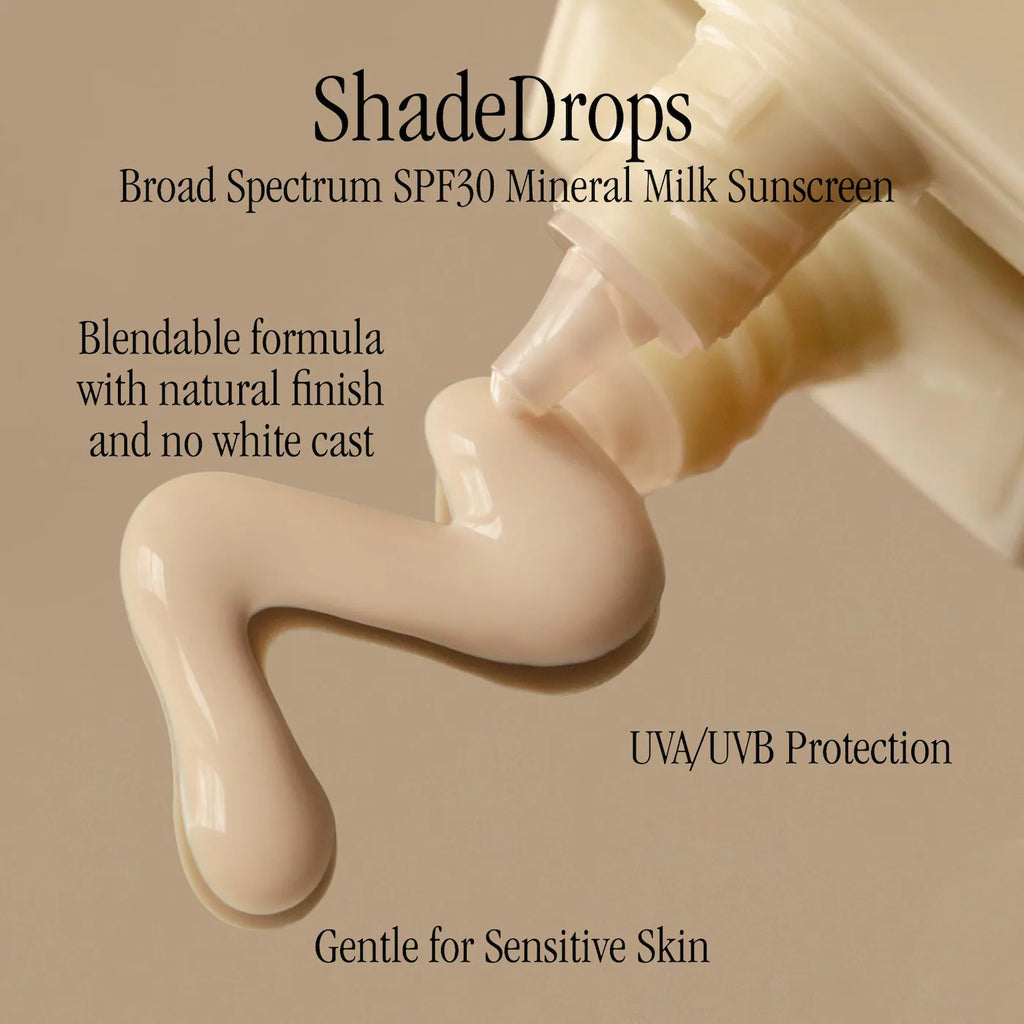 Protector solar mineral en leche ShadeDrops de amplio espectro FPS 30 de Summer Fridays