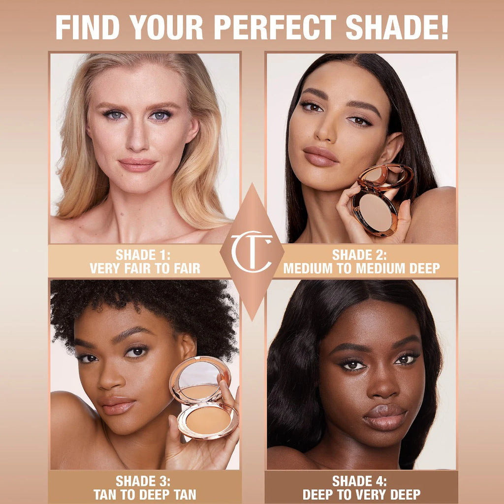 Charlotte Tilbury Airbrush Flawless Finish puder za razmazivanje i fiksiranje sjenila s puderom koji se može puniti 