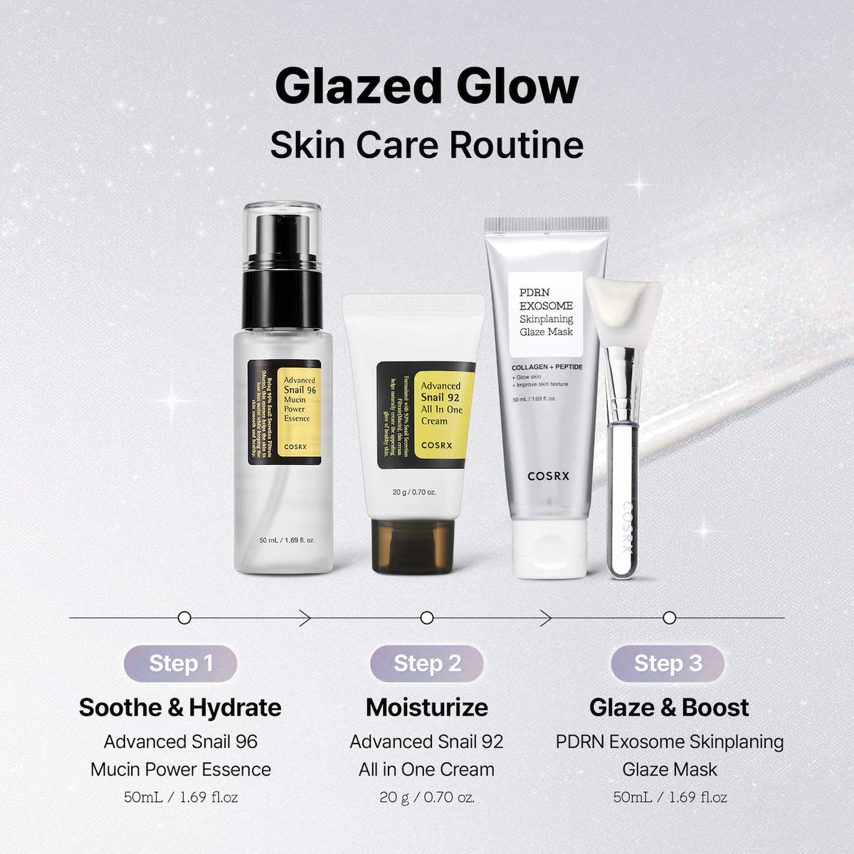 COSRX Holiday Limited Edition PDRN Exosome Glazed Glow Value Set for Texture Refinement & Hydration