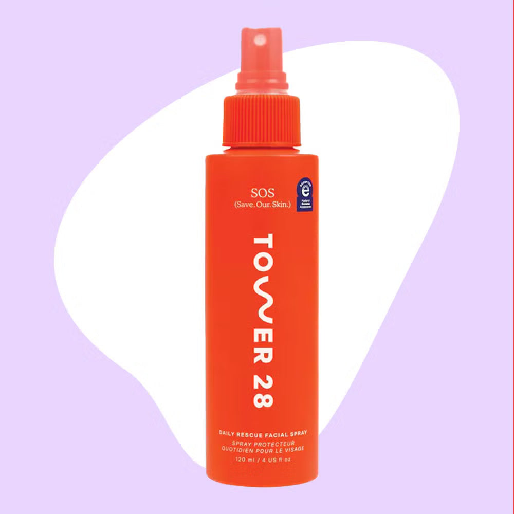 Spray facial de rescate diario Tower 28 Beauty SOS con ácido hipocloroso